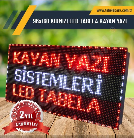 96x160 Kırmızı Led Tabela Kayan Yazı 