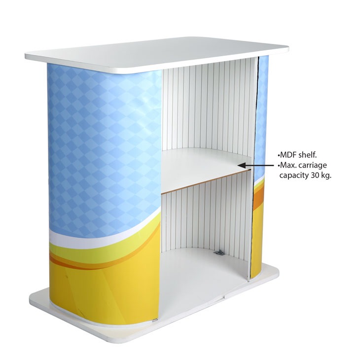 Ara Raf Alınlıksız Köşeli Stand İçin (85x45 cm)